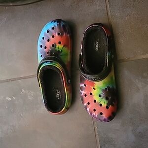 Crocs Classic Clogs Multi Color Tie Dye 11M/13W Unisex